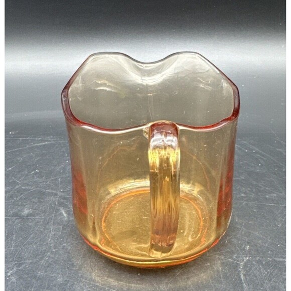 VTG Cambridge AMBER Glass Creamer & Open Sugar Set - Picture 7 of 12